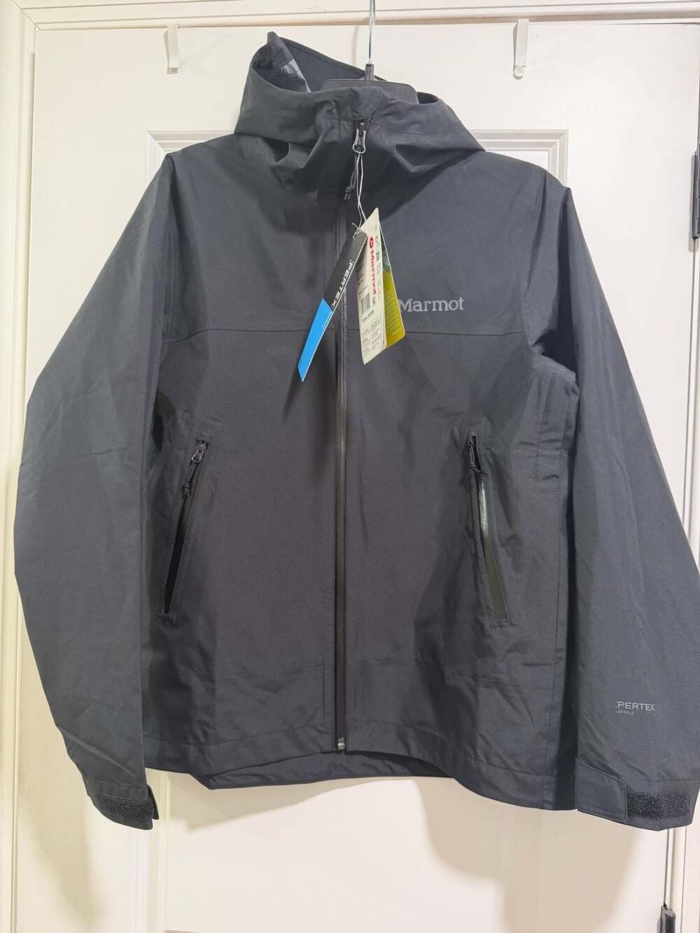Women Marmot Pertex Shield Rain Jacket Black size small